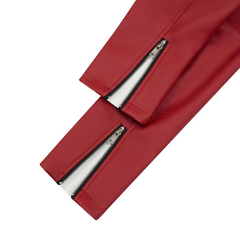 AA STU RACING LEATHER JACKET V3 // RED