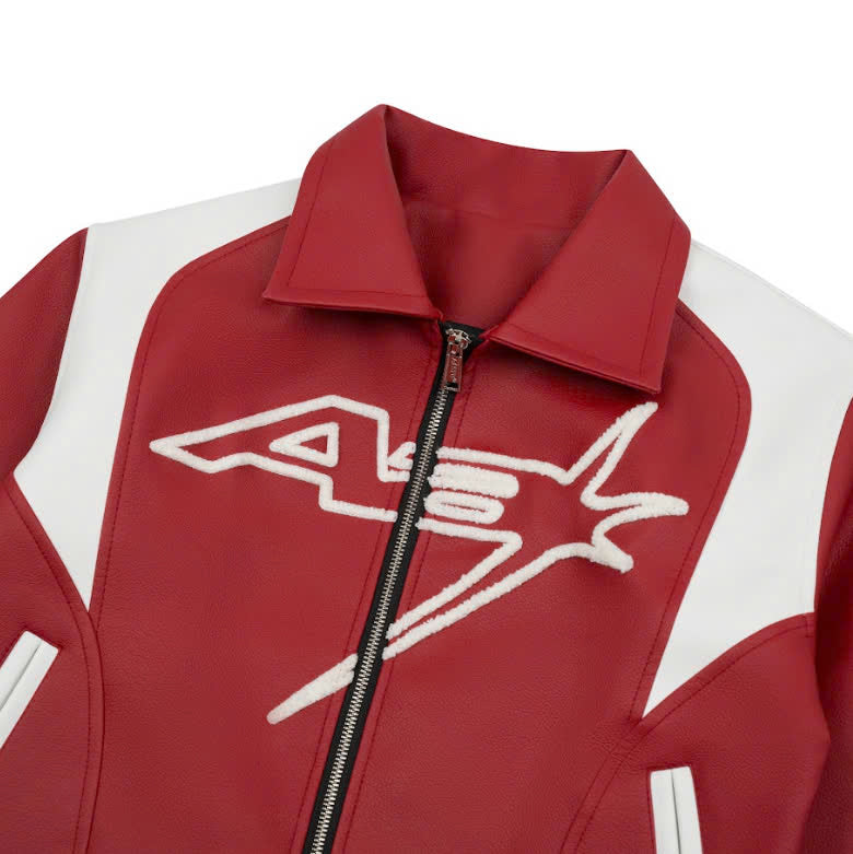 AA STU RACING LEATHER JACKET V3 // RED