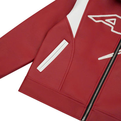 AA STU RACING LEATHER JACKET V3 // RED