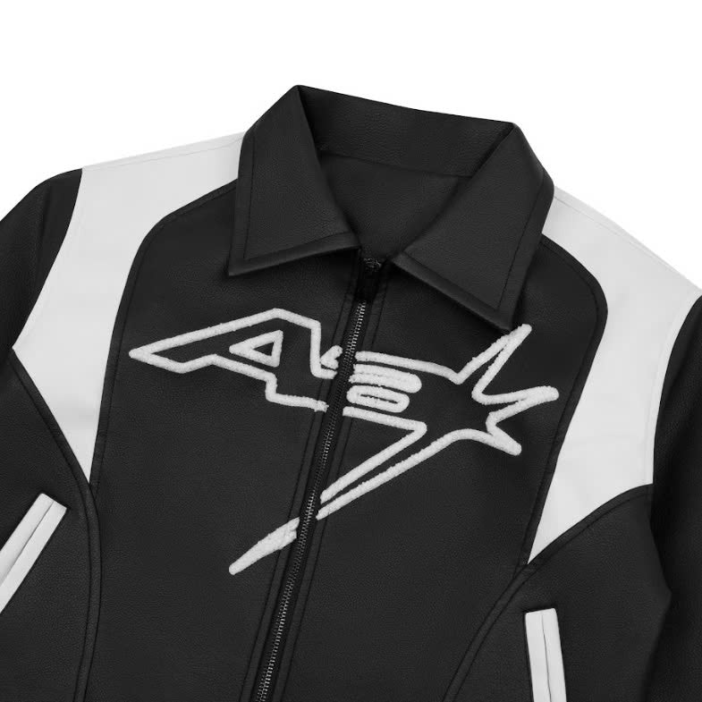 AA STU RACING LEATHER JACKET V3 // BLACK