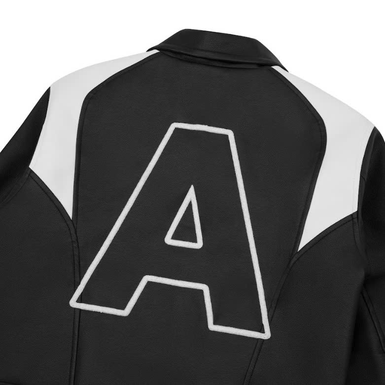 AA STU RACING LEATHER JACKET V3 // BLACK