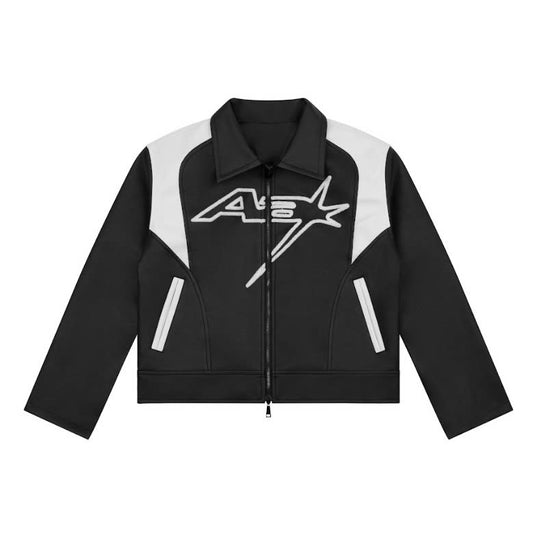 AA STU RACING LEATHER JACKET V3 // BLACK