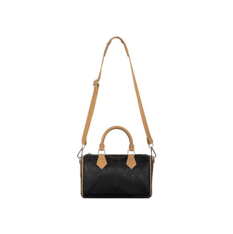AA BOSTON BAG BLACK-CREAM // MEDIUM