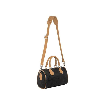 AA BOSTON BAG BLACK-CREAM // MEDIUM