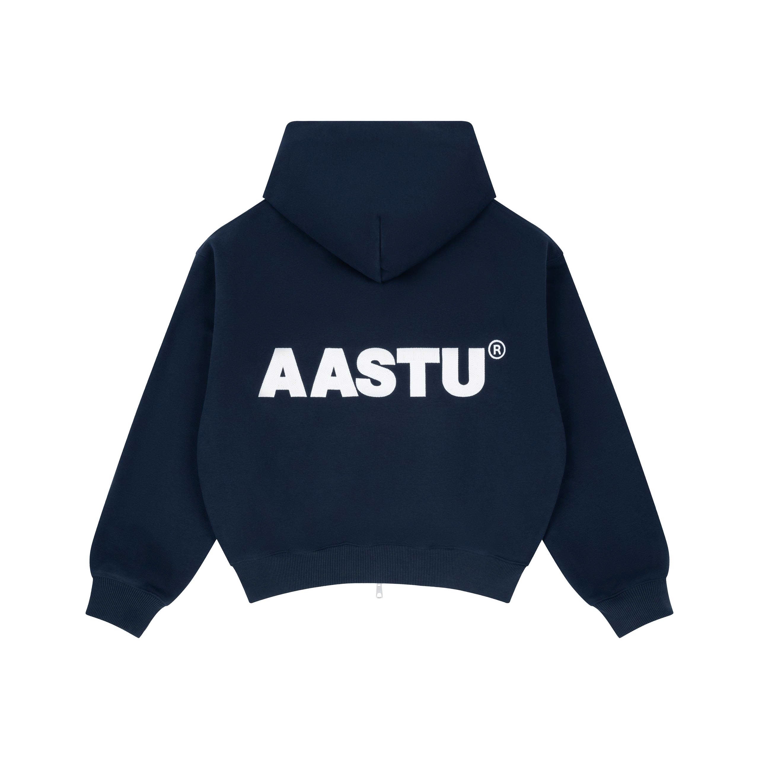 AASTU LOGO HOODIE VJPPRO ZIP // NAVY – AA STU.