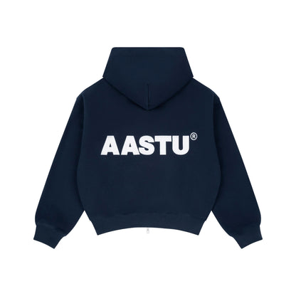 AASTU LOGO HOODIE VJPPRO ZIP // NAVY