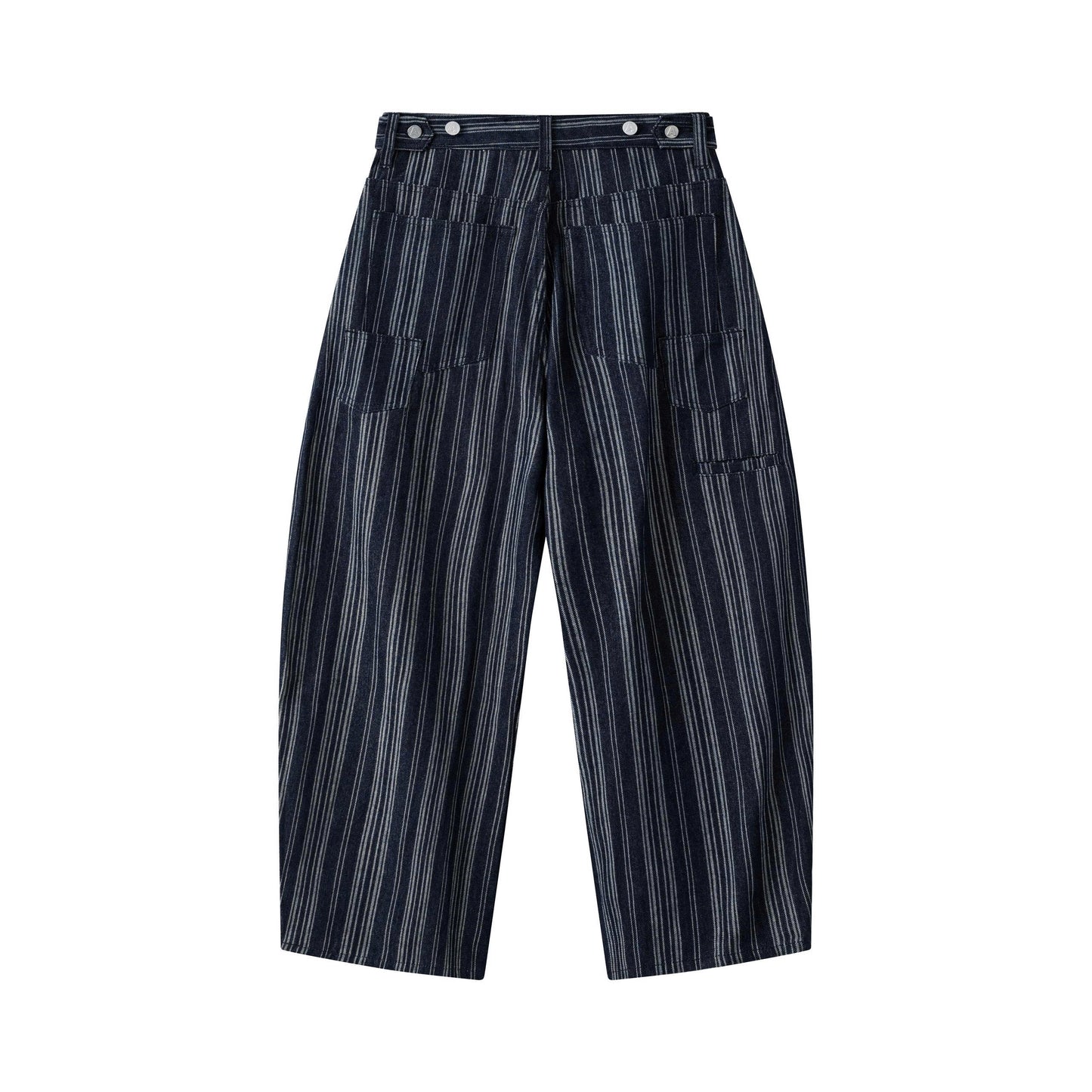 AA PLEATED DENIM PANTS // BLUE STRIPED
