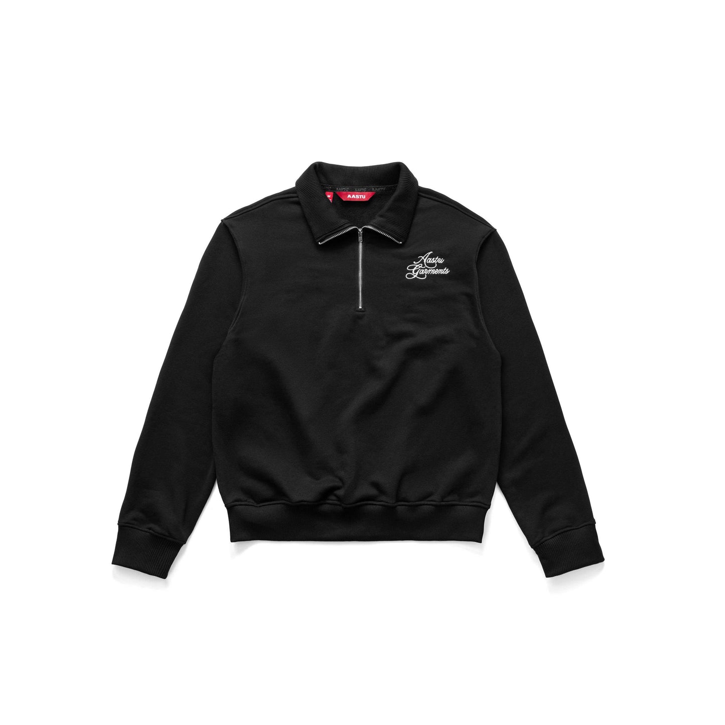 AASTU GARMENT QUARTER ZIP // BLACK