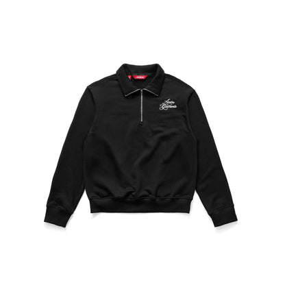 AASTU GARMENT QUARTER ZIP // BLACK