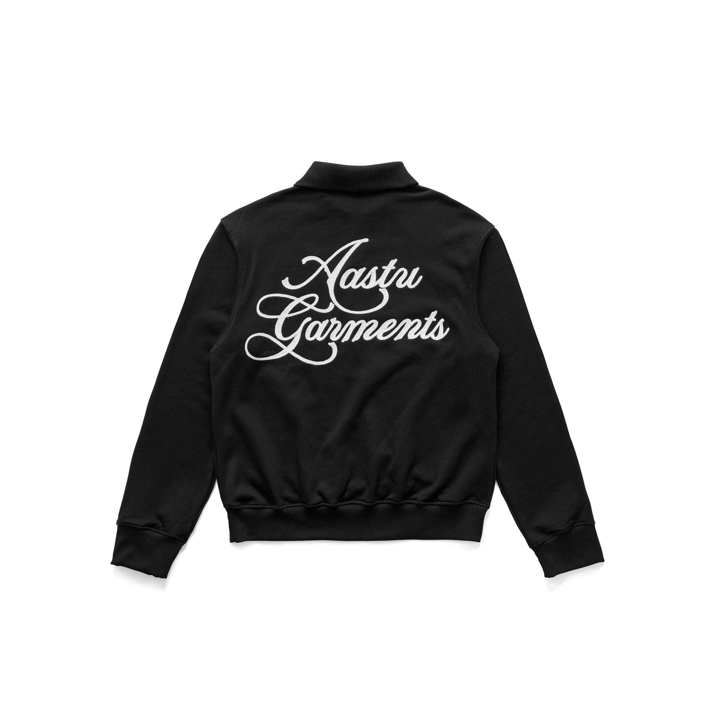 AASTU GARMENT QUARTER ZIP // BLACK