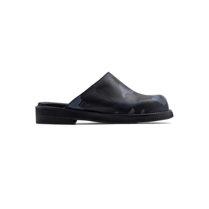 AA CLOG COW LEATHER // BLUE CAMO