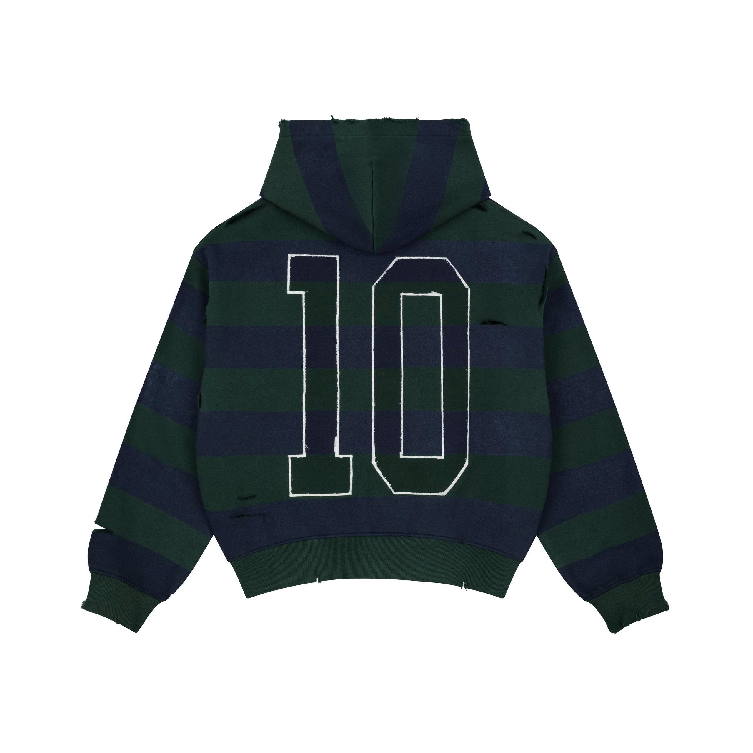 AA CLASSIC STRIPED NAVY HOODIE WASHED // GREEN – AA STU.